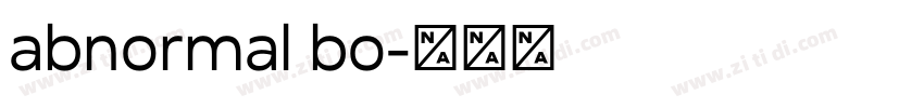 abnormal bo字体转换